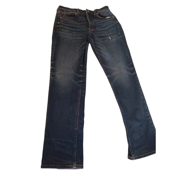 American Eagle Outfitters Denim - American Eagle Outfitters Women Dark Wash Straight Leg Button Fly Jeans Size 8